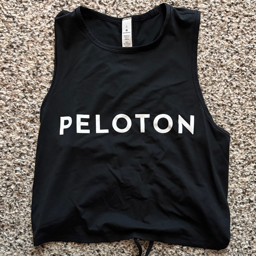 Peloton Women's Black Muscle Tee